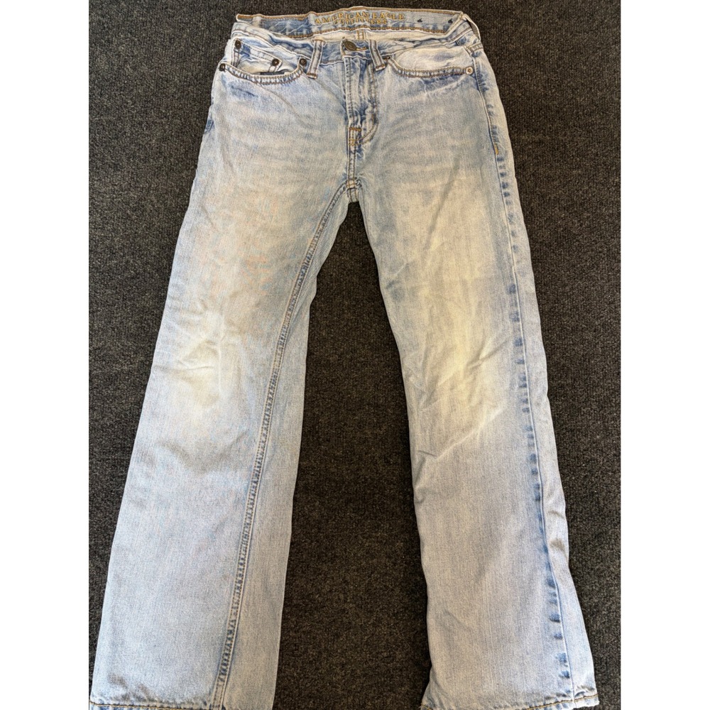 American Eagle Outfitters Original Straight Light Wash Denim Jeans 26x28 Mens